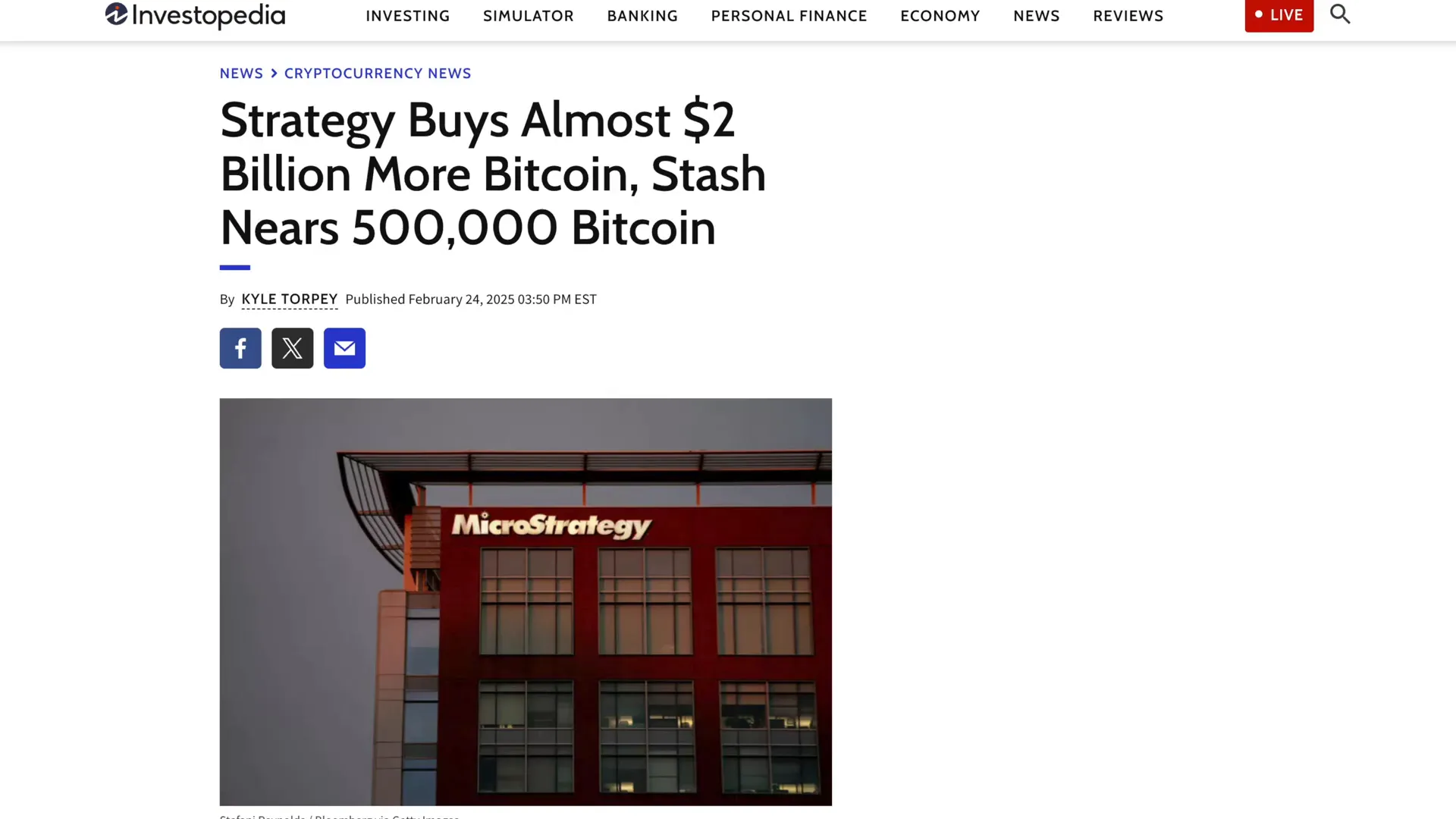 מיקרו סטרטג'י רוכשת ביטקוין